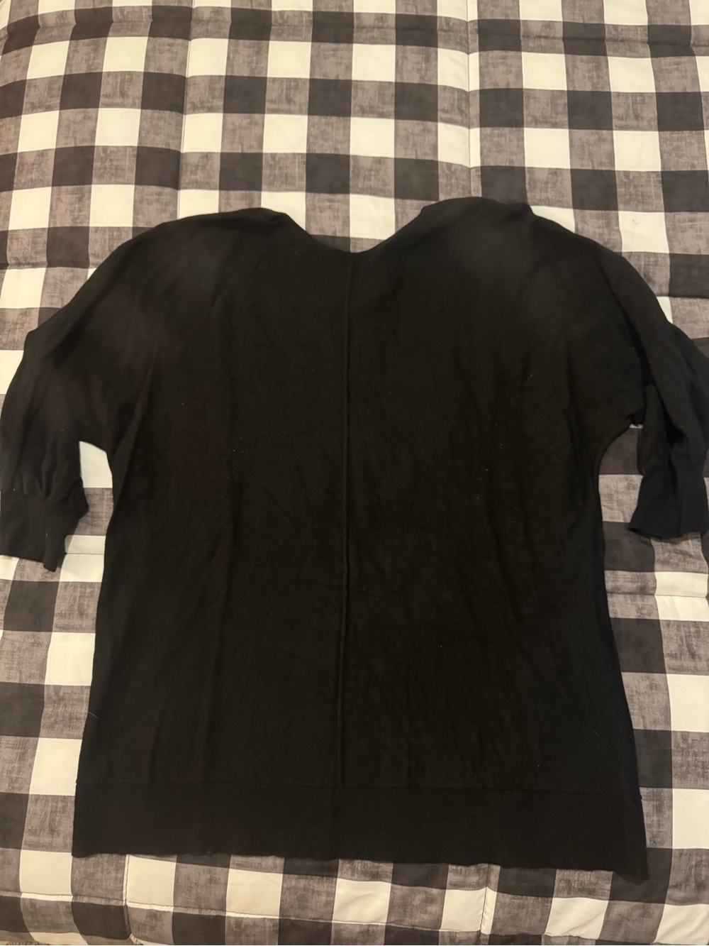 Max Studio Black Short Sleeve Knit Tunic